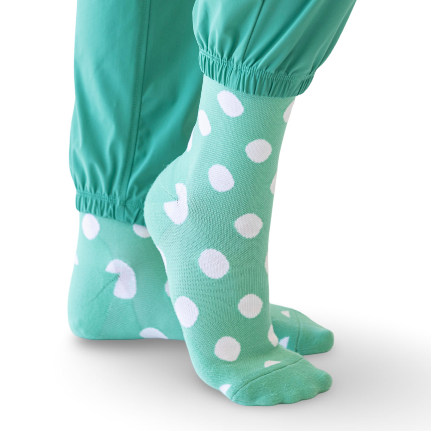 Surgical Green Polka Dot socks