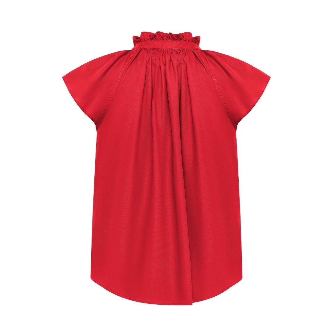 Matilda Scrub Top Chili Red