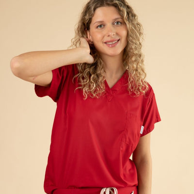 Blackwell Scrub Top Chili Red