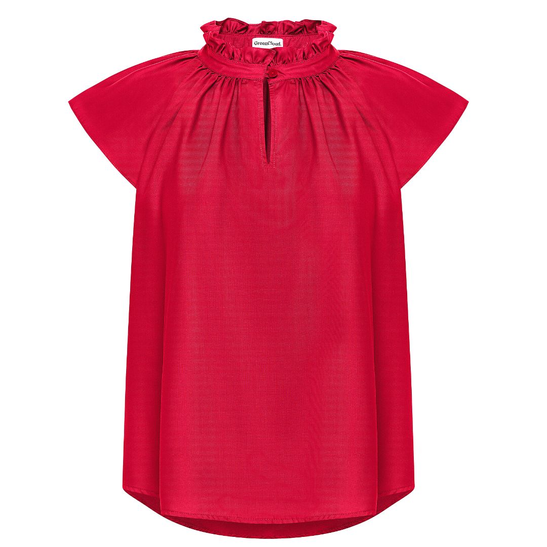 Matilda Scrub Top Chili Red